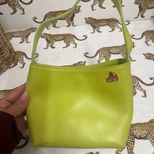 Lime Green Childrens Furla leather handbag